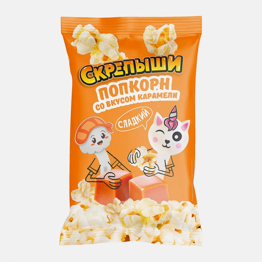 Попкорн Скрепыши карамельный для микроволновой печи 85г фото 1
