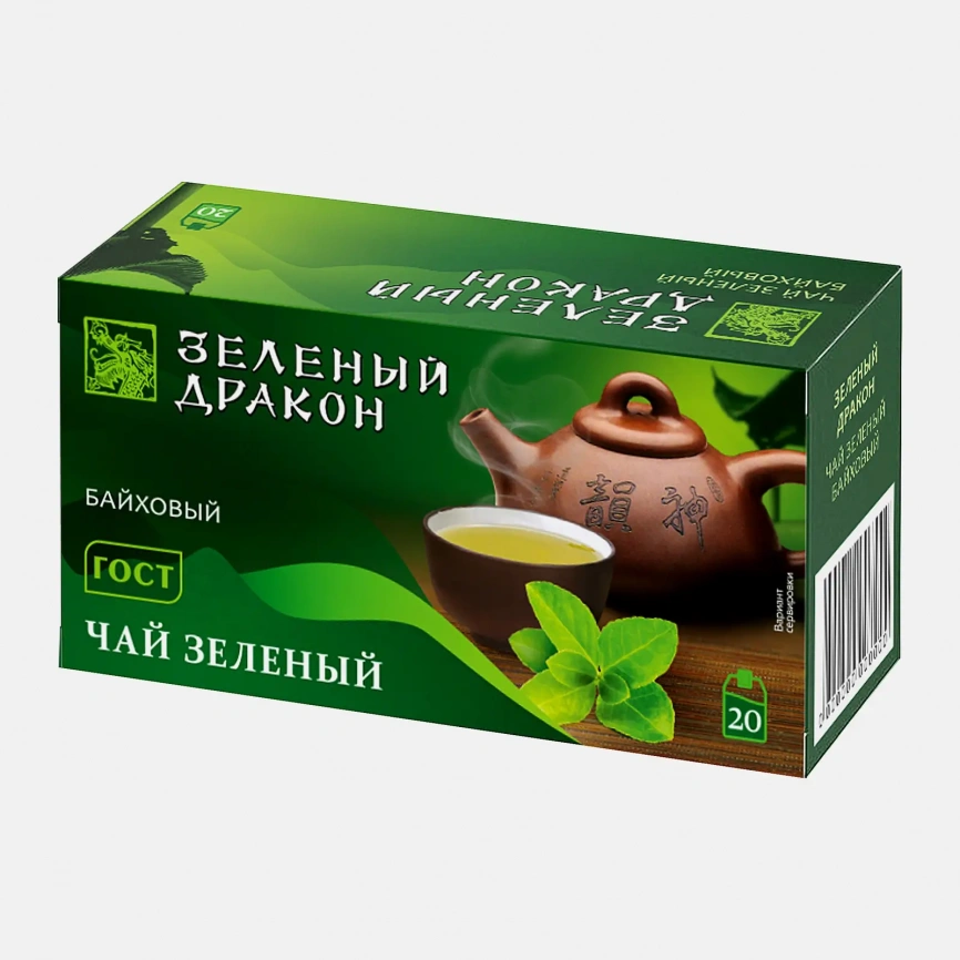 Чай зеленый Зеленый Дракон Китайский 20пакетиков 30г фото 2