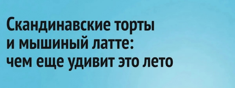 Скандинавские торты и мышиный латте: чем еще удивит это лето